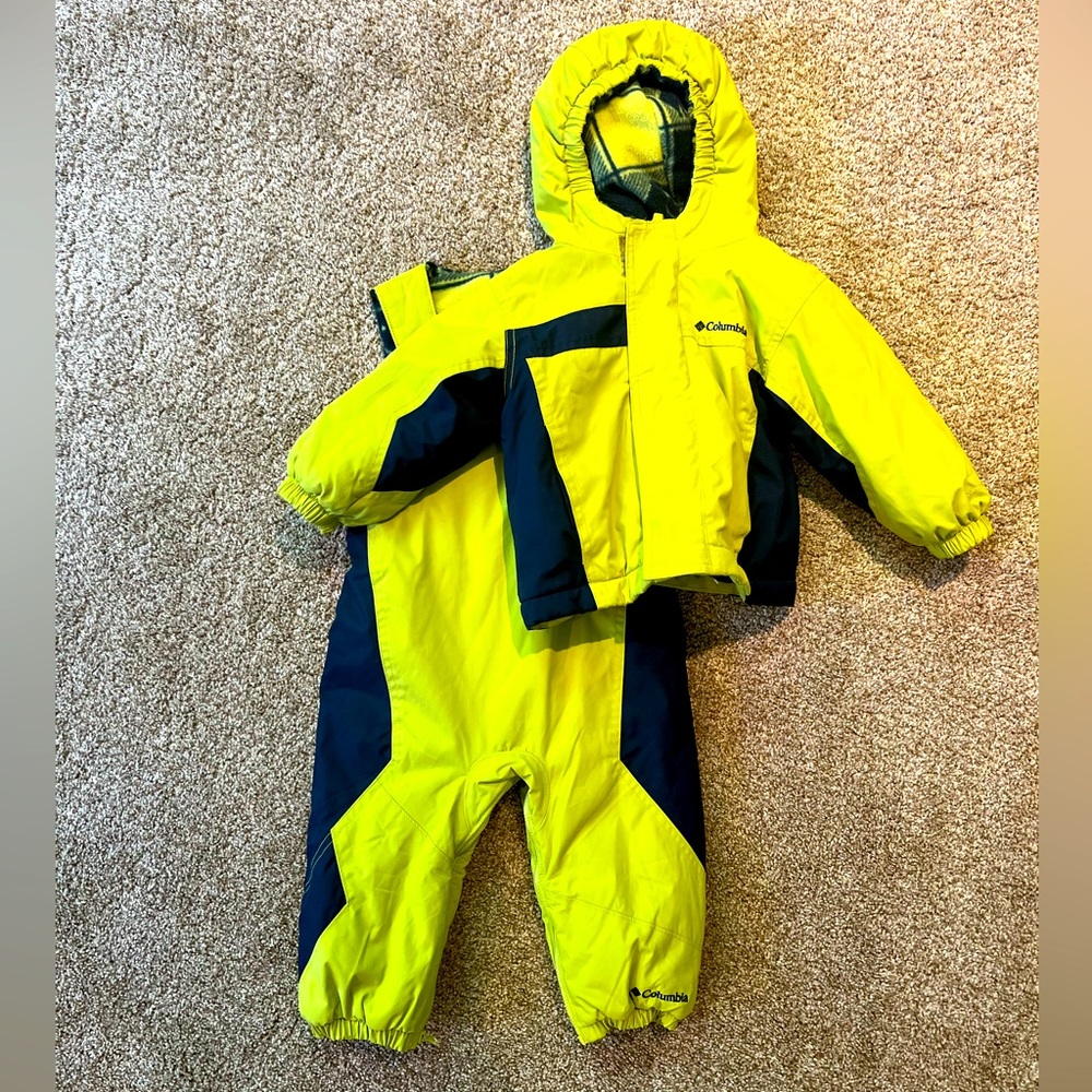 EUC Columbia Jacket and snow bib overalls 18M